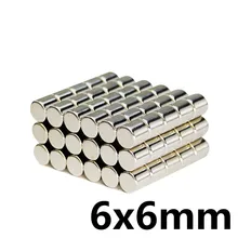 20pcs 6 x 6 mm Super Strong Powerful 6x6 mm Round Magnet Rare Earth Permanent Neodymium