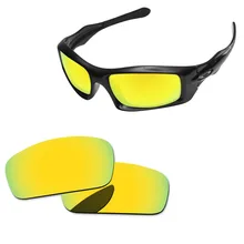 Polycarbonate-24K Золотое зеркало Замена линзы для Monster Pup Солнцезащитные очки Рамка UVA и UVB Защита