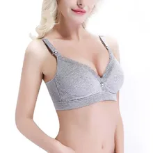 Popular Pregnant Women’s Breathable Nursing Bra Wireless 100% Cotton Breast Feeding Maternity Bra Front Open Adjustable Strap