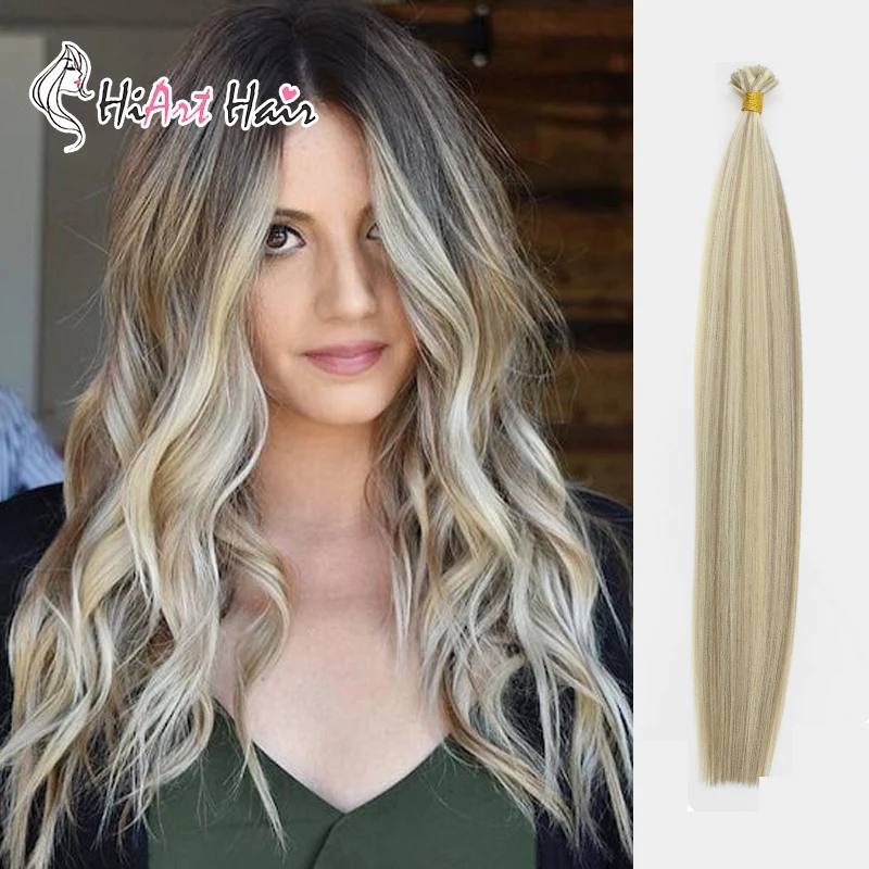 HiArt 0.8g Flat Tip Hair Extension Human Remy Hair Straight Capsules