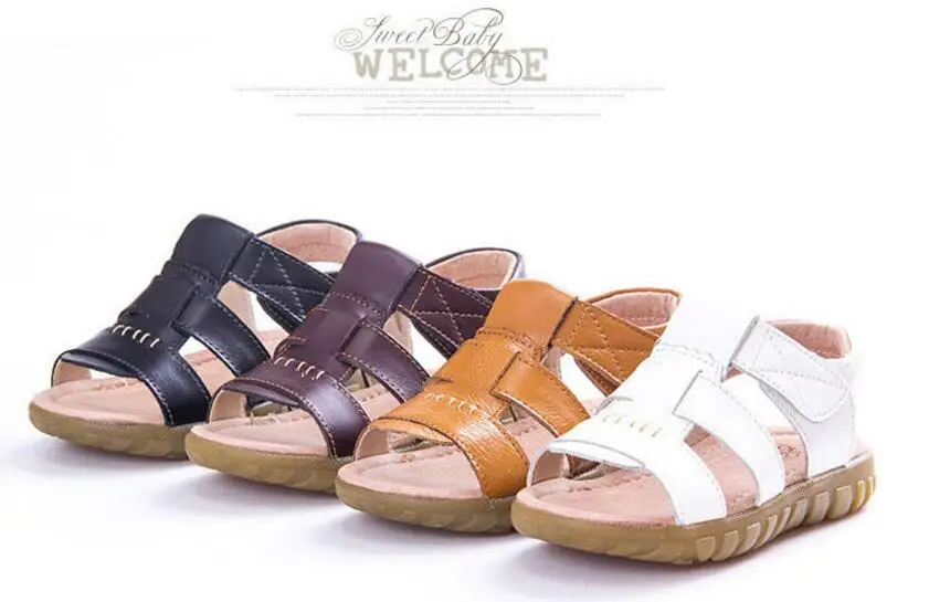 Children's genuine leather sandals-23