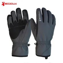 Boodun тепловые флисовые мужские и женские лыжные перчатки для сноуборда, мотоцикла, велосипеда, велоспорта, зимних видов спорта, ветрозащитные перчатки