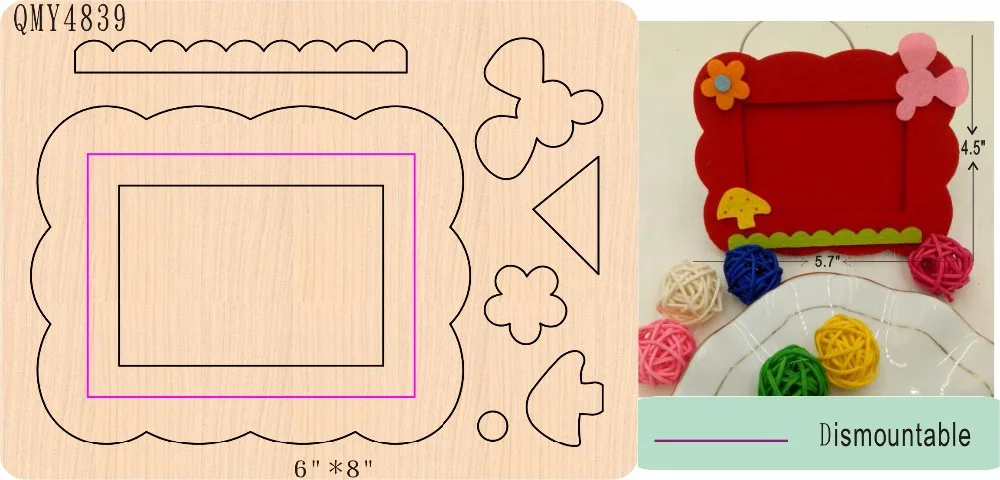 

Creative photo frame 7 Wood Mould is compatible with most leading machines Mold thickness: 15.8mm