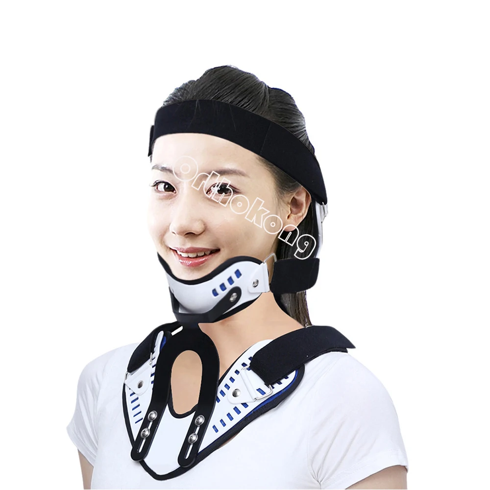 

Medical Neck Support Orthosis Adjustable Cervical Collar Device Fixed Traction Braces Vertebra Rehabilitation Head Protection
