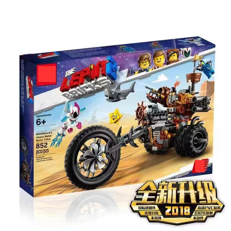 

45011 New 2019 Movie 2 Series MetalBeard's Heavy Metal Motor Trike Building Blocks Bricks child Toys Compatible With Bela