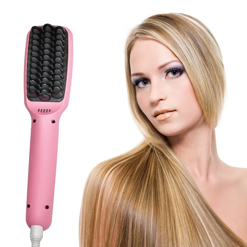 

2 in1 Hair Straightener Comb Anion Fast Hair Auto LCD Ceramic Negative Ions Smooth Brush Hair Straightening Irons Salon Use Tool