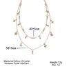 Collier bohème multicouches en cristal avec étoiles et lune pour femmes, bijou doré Vintage à la mode, cadeau de fête, 2022 ► Photo 2/6