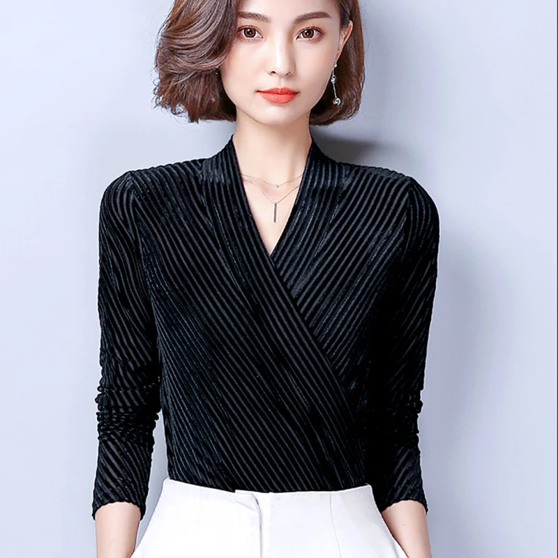velvet tops long sleeve