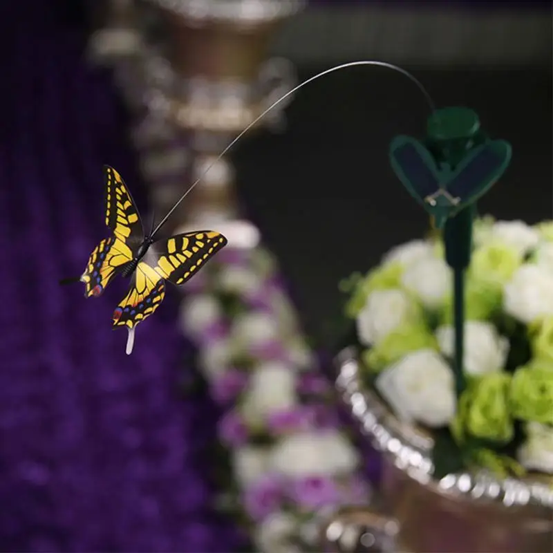 Новая креативная вибрационная солнечная энергия, танцующая Летающая бабочка, колибри, садовая декоративная колода
