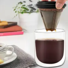 Портативная туристическая Кофеварка из нержавеющей стали с антикоррозийным прочным фильтром для дома, кухни, инструменты для приготовления кофе