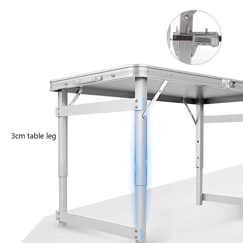 Strengthen Outdoor Foldable Table Household Simple Dining Desk Metal Portable with Umbrella Hole Light Camping Table with Stool Strengthen Outdoor Foldable Table Household Simple Dining Desk Metal Portable with Umbrella Hole Light Camping Table with Stool