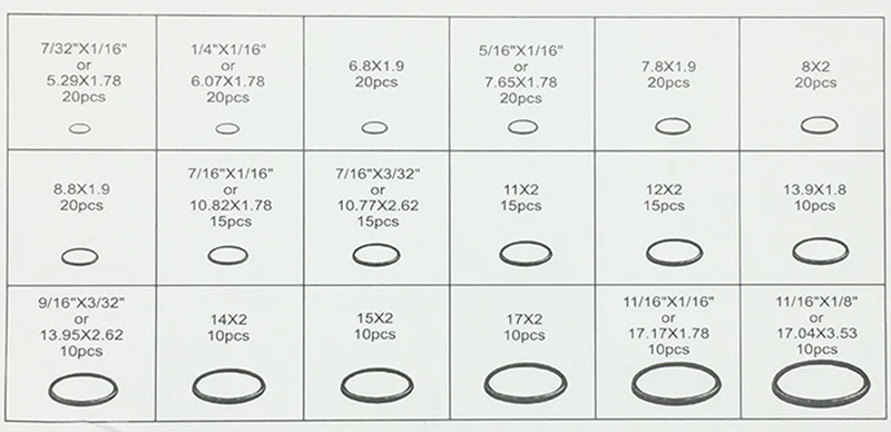 Mainpoint 270 Шт. 18 Размеров Резиновый Комплект Кондиционер Hnbr кольца Кольцо Гараж Комплект Авто Автомобиль Ремонт С Делом Рук инструмент