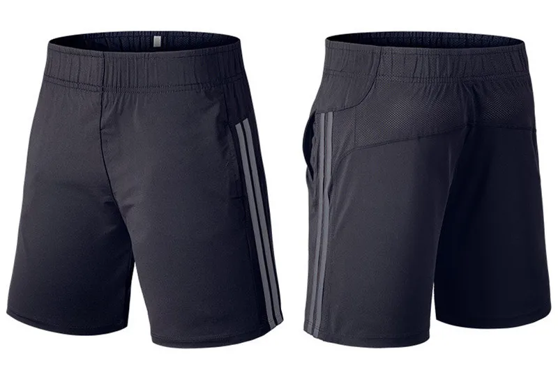 Новые мужские спортивные беговые шорты для спортзала, быстросохнущие шорты в полоску, дышащие мужские шорты большого размера для занятий футболом, теннисом, тренировками, пляжными шортами