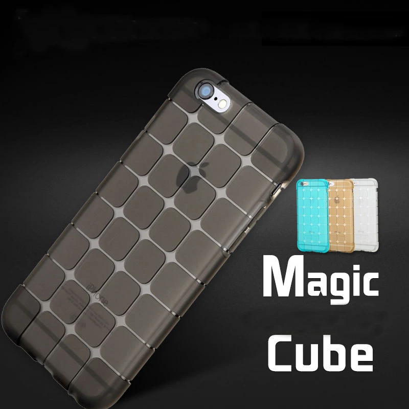 

Slim Fit Transparent Clear TPU Case Cover for iPhone 6 6s Plus Cube Pattern Case for iPhone 6 Protective Soft Case for iPhone 6s