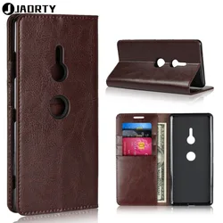 На Алиэкспресс купить чехол для смартфона luxury genuine leather wallet case cover for sony xperia xz3 phone accessory flip cover protective case
