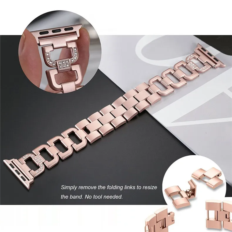 Ремешок для apple watch band link bracelet apple watch 4 3 44 мм/40 мм correa iwatch band 42 мм/38 мм ремешок для часов из нержавеющей стали