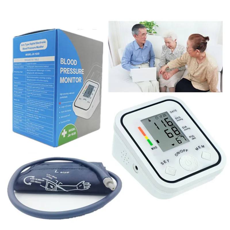 

Sale Digital Upper Arm Blood Pressure Monitor Heart Beat Meter Pulse Machine Tonometer For Measuring Automatic Sphygmomanometer