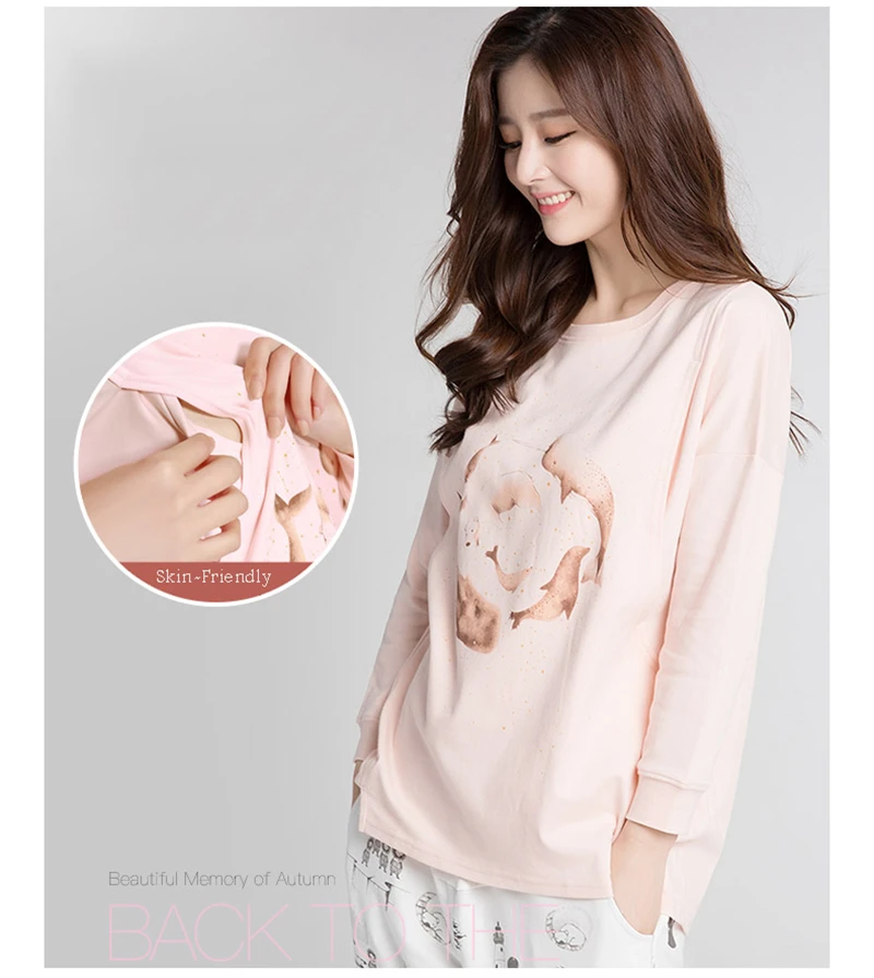 Autumn Winter Maternity Nursing Clothing Suit Clothes For Pregnant Women (7)