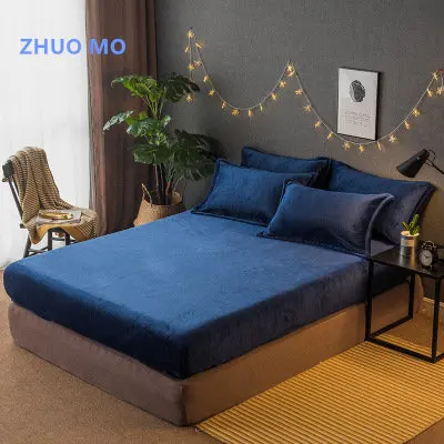 ZHUO MO Thick warm Sleeping Bed Sheet Bedspreads Bedroom Sheet Covers Flat Sheet protective cover 1.5m1.8 m inflatable bed cover