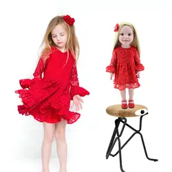 2016 новая американская девушка куклы красное платье Кукла реборн Младенцы реалистичные 18 дюймов/45 см всего тела мягкий здоровья