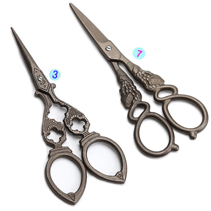 Fashion Creative Stainless Steel European Sewing Scissors Vintage Craft