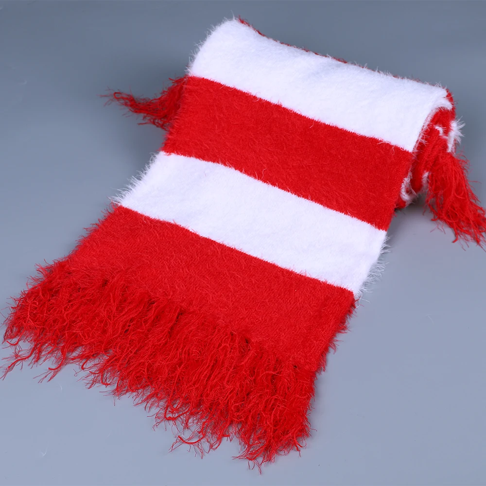 2018 Cartoon The Grinch Scarf Red And White Scarf Cosplay The Grinch Costume Chrismas Gift Halloween Party Prop (9)