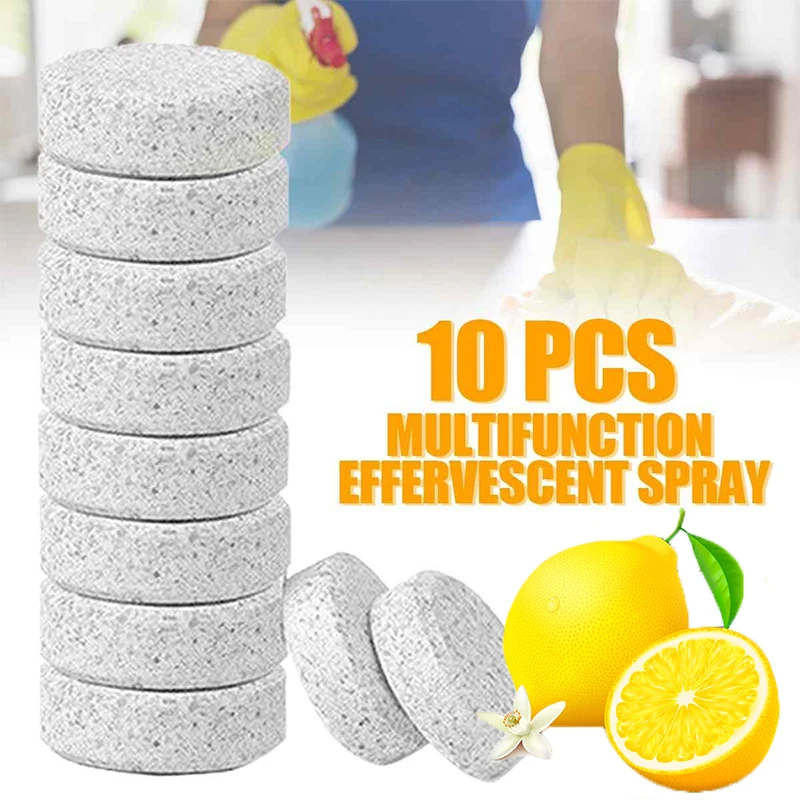 

Dropshipping Multifunctional Effervescent Spray Cleaner Concentrate Lemon Home Cleaning Effervescent Cleaner Tablets