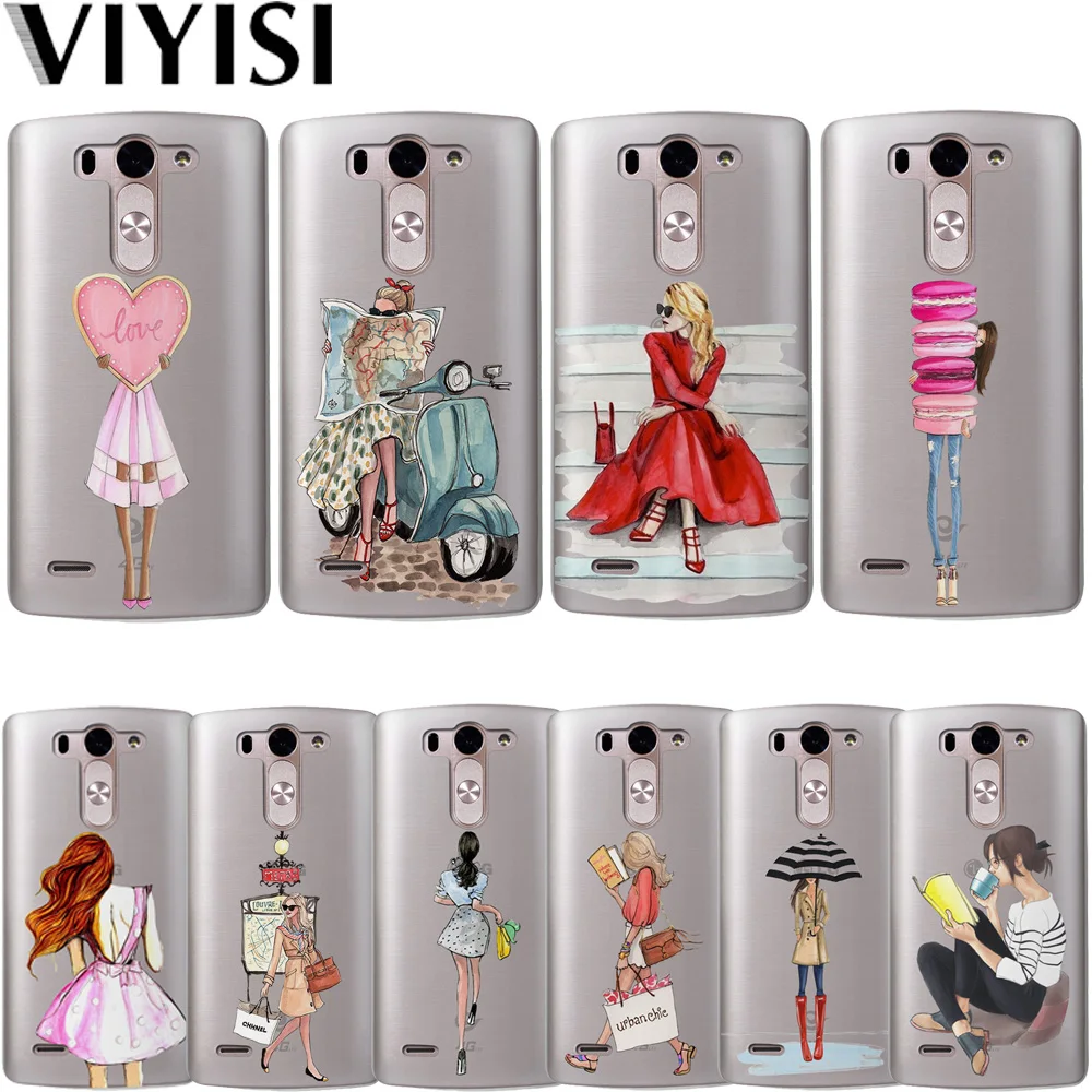 

For LG G4 G5 G6 Phone Case Coque X Power 2 Q6 Q8 K7 K8 K10 2017 Fashion Personality Shell Girl Summer Cover Capas Etui Fundas
