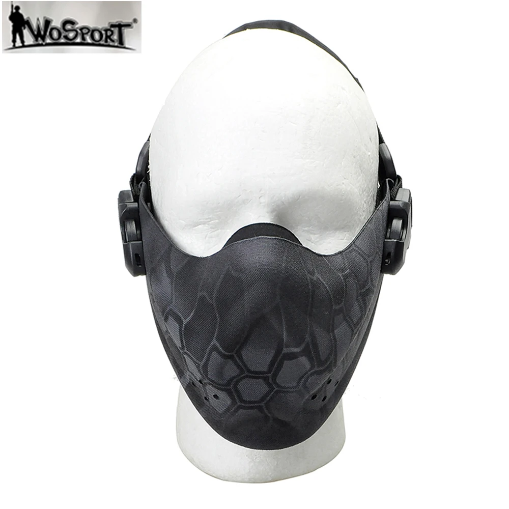 Tactical Camouflage Cycling Half Face Mask 900D Nylon Breathable Face
