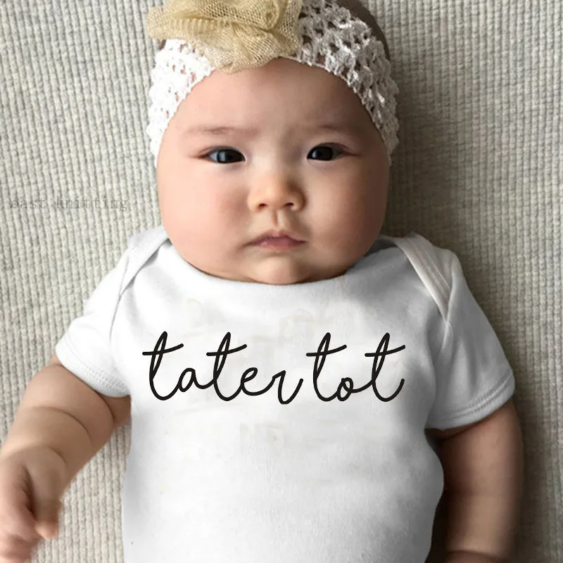 

0-24M Infant Newborn Jumpsuit Baby Boy Girl Short Sleeve Letter Print Beautiful Cotton Romper Jumpsuit Summer Baby Clothes