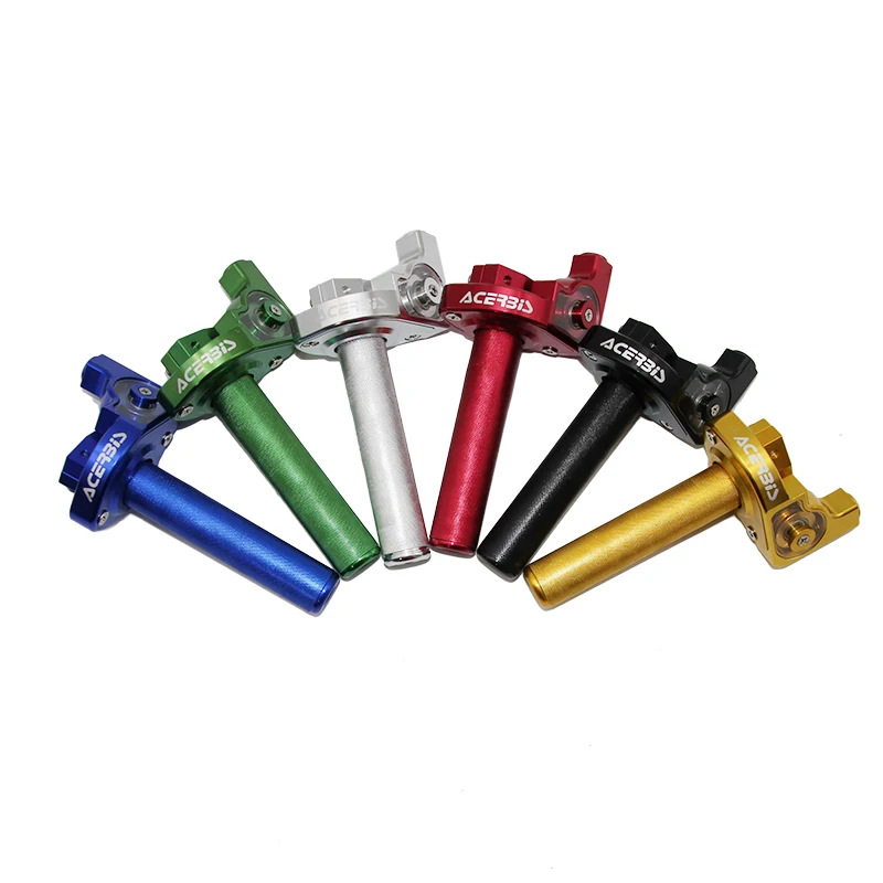 ZS MOTOS 22mm CNC Aluminum Acerbs Throttle Grip Quick Twister + Throttle Cable CRF50 70 110 IRBIS 125 250 Dirt Bike Motorcycle