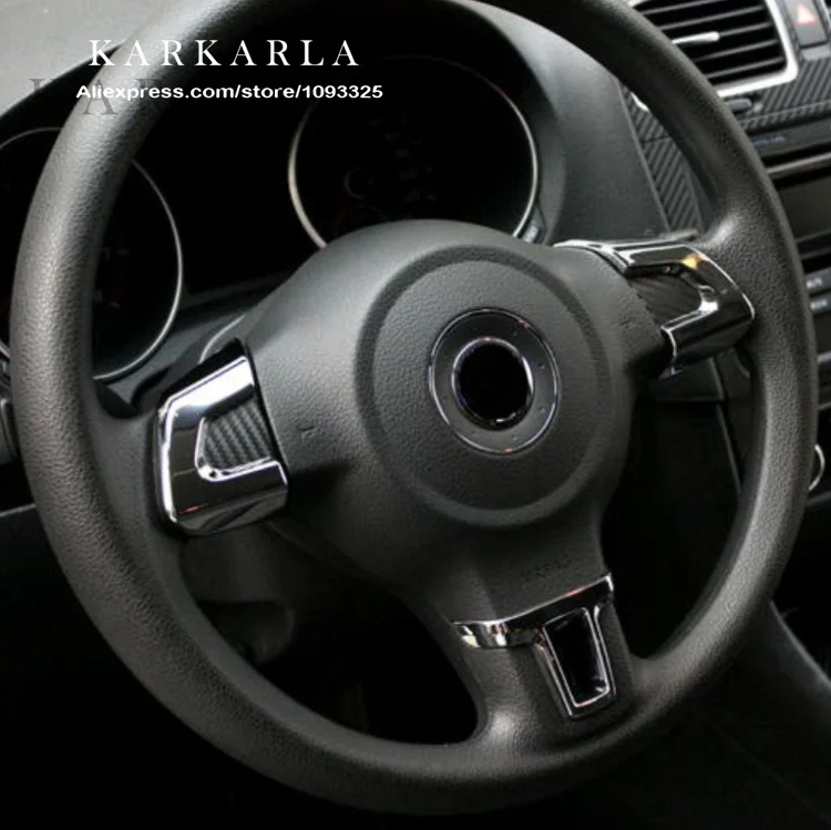 

Steering wheel ABS chrome sticker for Volkswagen VW New Sagitar Polo Bora GOLF 6 JETTA & Santana refitting parts