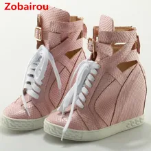 Zobairou espadrilles; женская обувь; zapatillas mujer; повседневные ботильоны на платформе, визуально увеличивающие рост; ковбойские зимние ботинки с высоким берцем