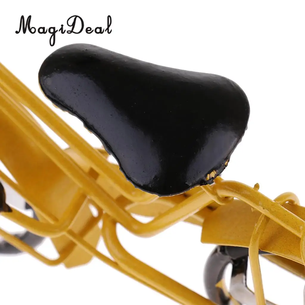 2x Simulation Vinatge Tin Metal Bicycle Bike Model Sculpture Toy for Coffee Bar Decorative