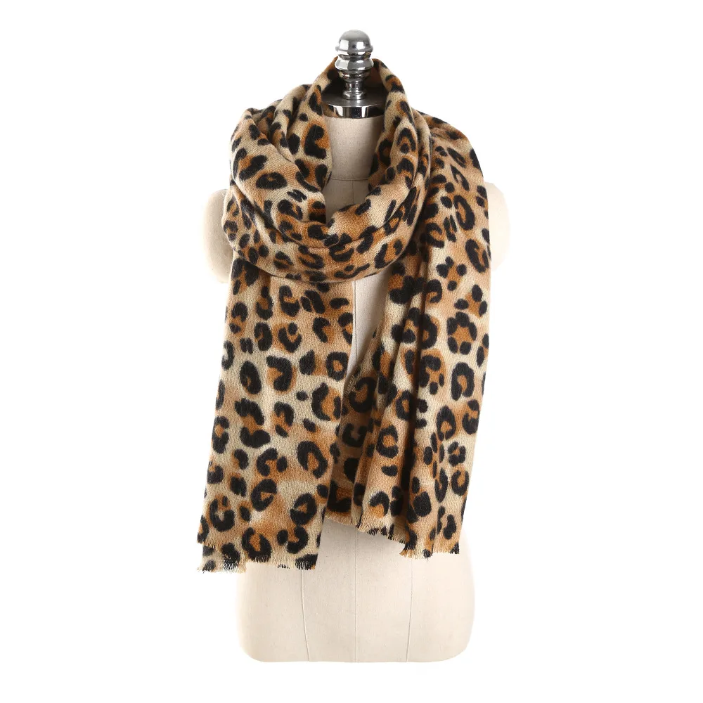 DARCHROW Леопардовый шарф женский зимний шарф-одеяло теплые мягкие кашемировые толстые шали шарфы для женщин леди