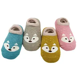 Новинка, 5 пар Противоскользящих носков для малышей Детские носки первые носки нескользящие хлопковые носки для маленьких детей с милым