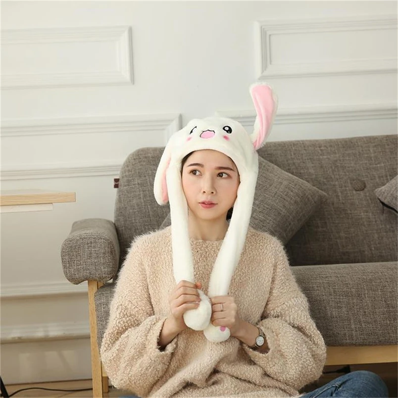 Accessories Plush Bunny Ears Headwear Gift Shake Ear Rabbit Hat Can Move Airbag Magnet Cap Record Video Dance Hot Toy F#N16 (3)
