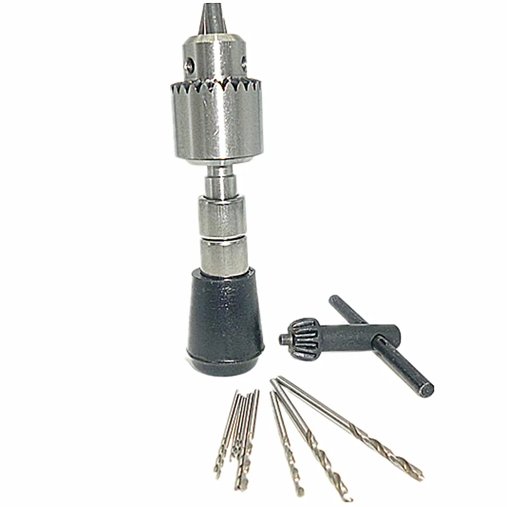 Mini Micro Portable Hand Drill Jewelry Tools Hand Twist Drill & 10pcs