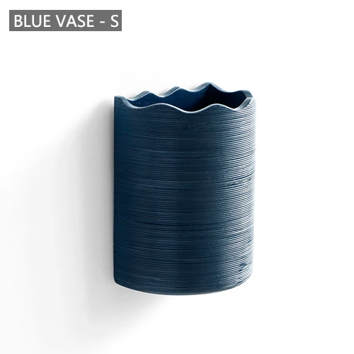 Blue Vase -S Украшение для дома, настенная ваза в скандинавском стиле, украшения для гостиной, подвесная ваза, маленький цветок с винтажной вазой для домашнего стиля - Цвет: Blue Vase -S