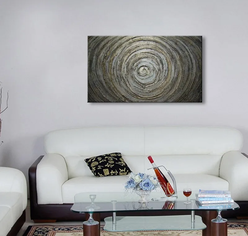 Золотая картина маслом на холсте Современная 100% ручная работа лучшее искусство