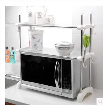 

Double layer microwave oven kitchen rack