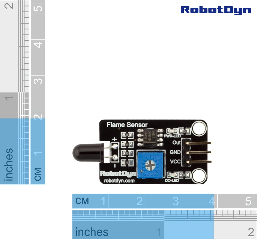 Датчик пламени/огня с аналоговым выходом, совместимый для Arduino, STM32, RAspberry PI проектов