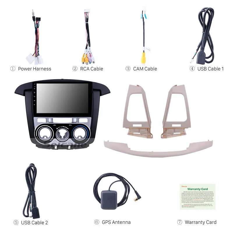 Top Seicane Android 8.1 Car GPS Navigation Radio Unit Player For Toyota Innova Manual A/C 2007 2008 2009 2010 2011 2Din Auto Stereo 3