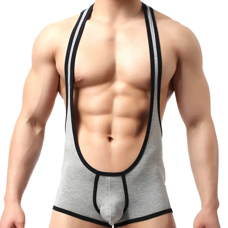 

Men's Modal Leotard Jumpsuit Shapers Breathable Wrestling Singlet Bodysuit Males One Piece Sleevless Stretchy Tight Shapers New