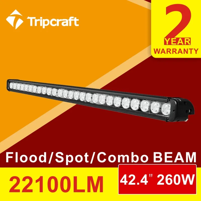 

High power 42.4'' 260W LED Work Light Bar Fog Light Flood/Spot/Combo Beam 22100 Lumen Use For Cabin Boat SUV Truck Car ATV 12V