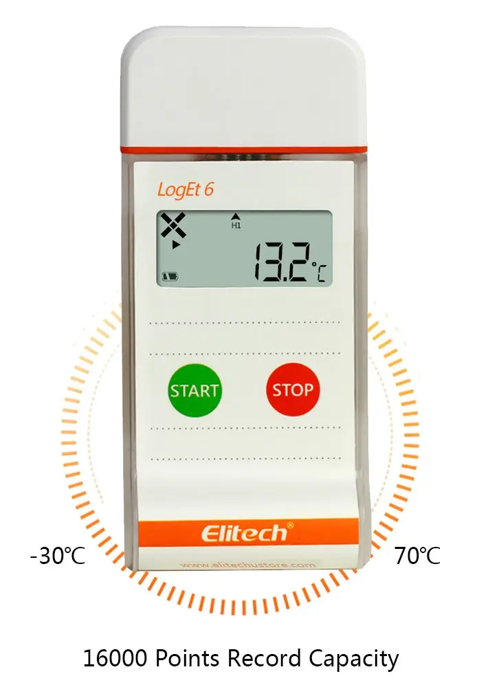 Elitech LogEt 6 регистратор данных температуры одного использования PDF Re порт USB порт 16000 точек