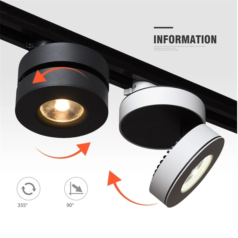 

85-265Vac input 5W-12W LED surface mounted ceiling lamp ,ultra slim Foldable and rotatable Cree COB background track spot light
