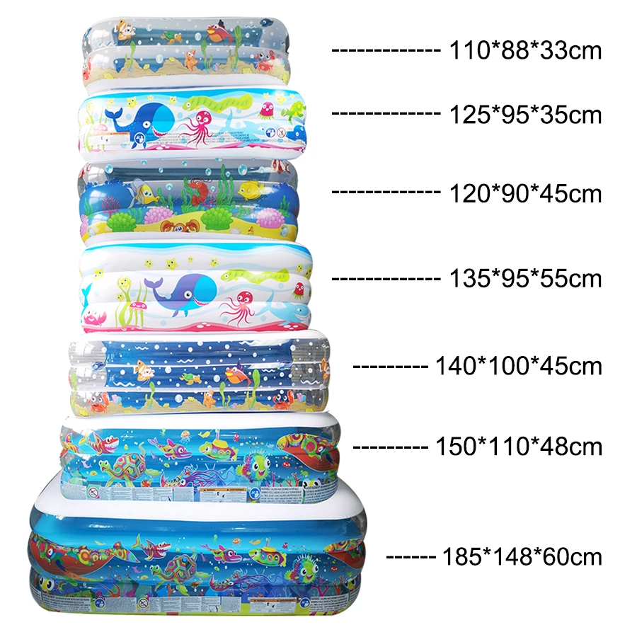 Plástica da Piscina das Crianças da Parte Inflável da Isolação da Banheira da Piscina do Jogo das Crianças Piscina Inflável Retangular Inferior 14 High Quality Mamãe e Bebê