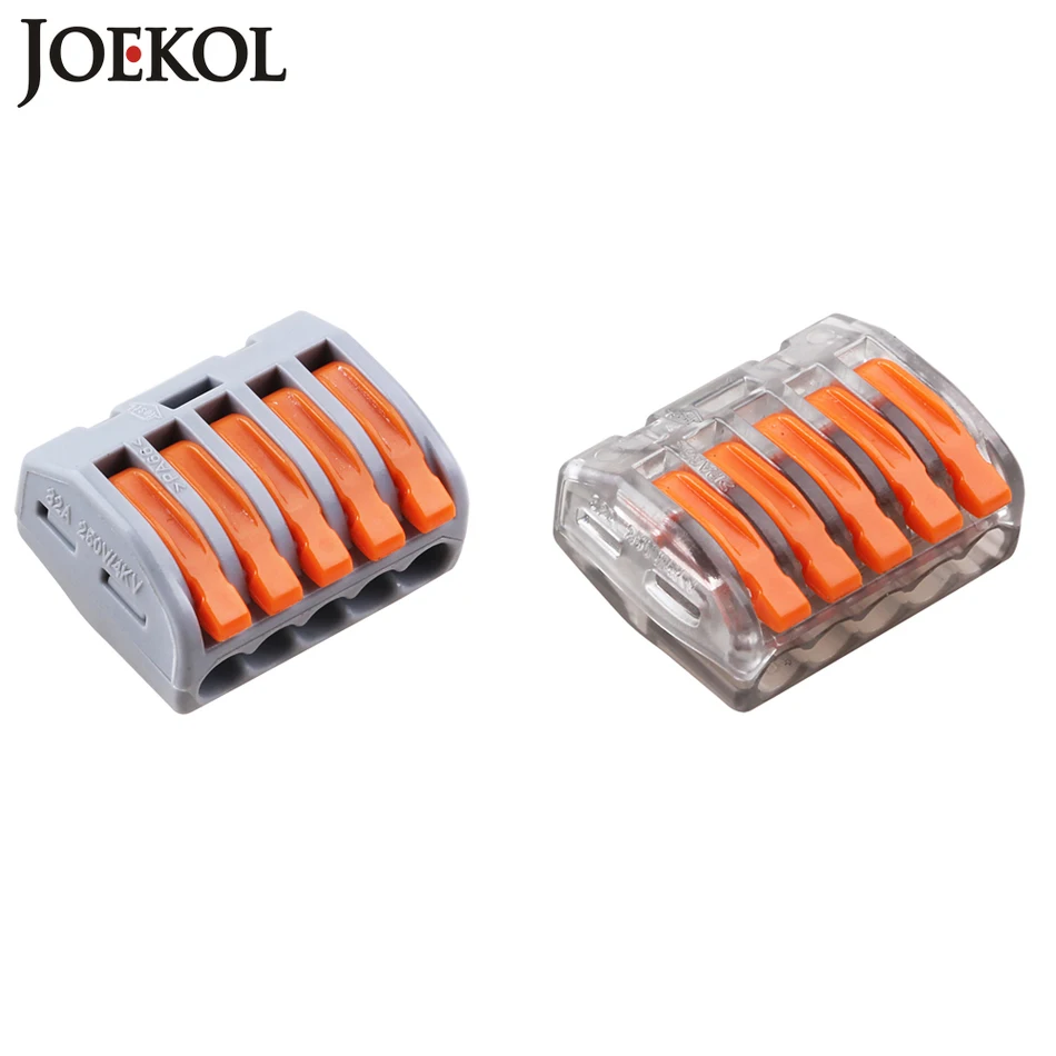 

(10pcs/lot) Wago 5P Universal Compact Wire Connector Conductor Terminal Block 222-415 PCT-215 type