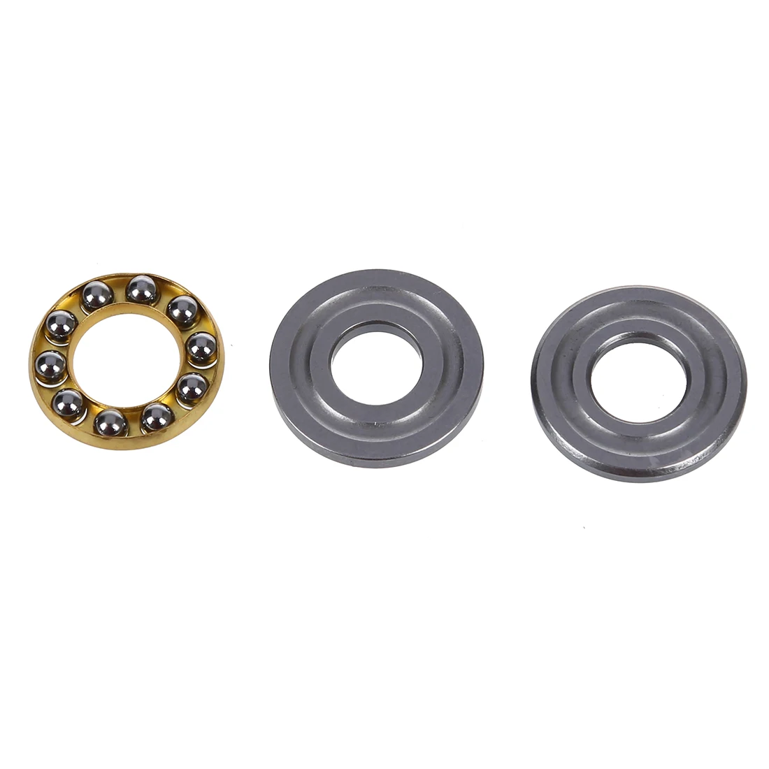

Brand New 19mm x 8mm x 7.2mm Silver Tone Metal Ball Thrust Bearing